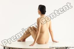 Nude Woman White Sitting poses - ALL Slim long brown Sitting poses - simple Multi angle poses Pinup